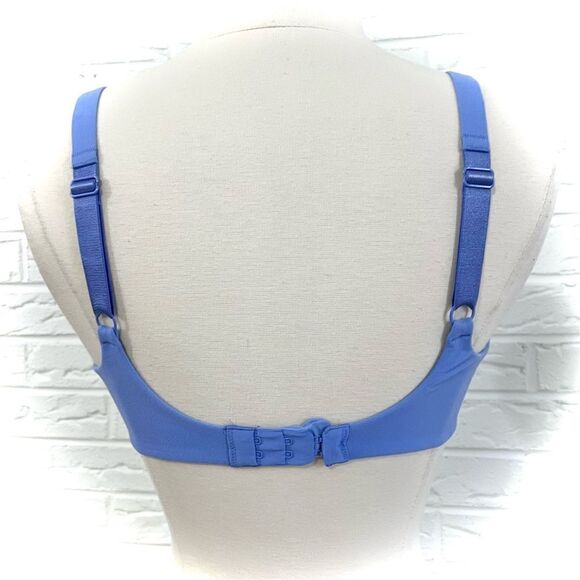 Wacoal How Perfect Soft Cup Wireless Blue Bra 852189 Size  32DD - Picture 3 of 4